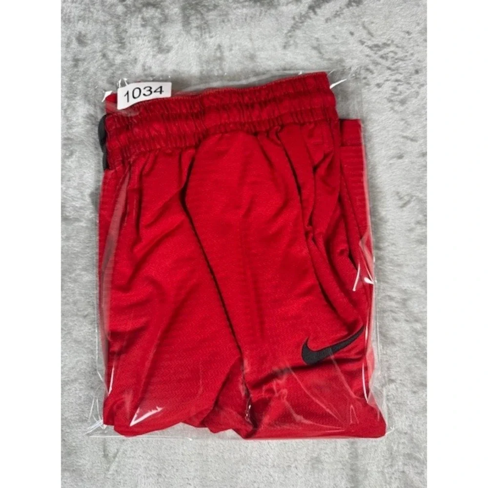 Nike Athletic Shorts Mens XXL Red Mesh‎ Basketball Swoosh Pockets Drawstring